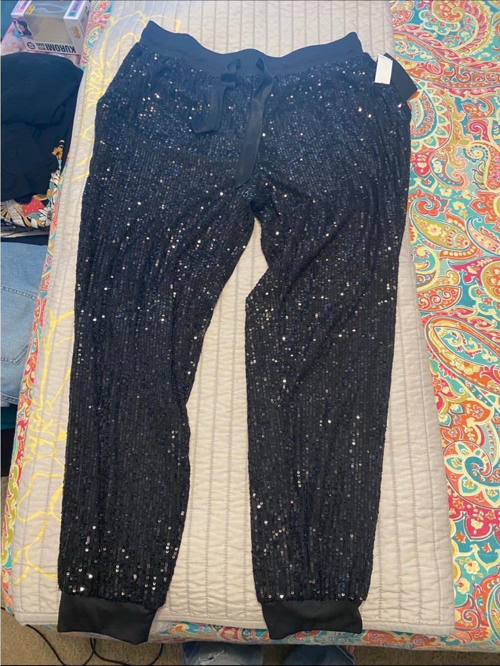 The Limited Black Satin-Lined Waistband Pants